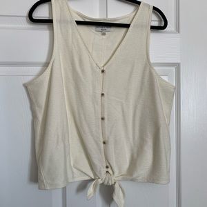 Madewell Texture & Thread Tie Front Sleeveless Top